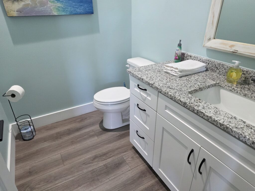 hall bath set up